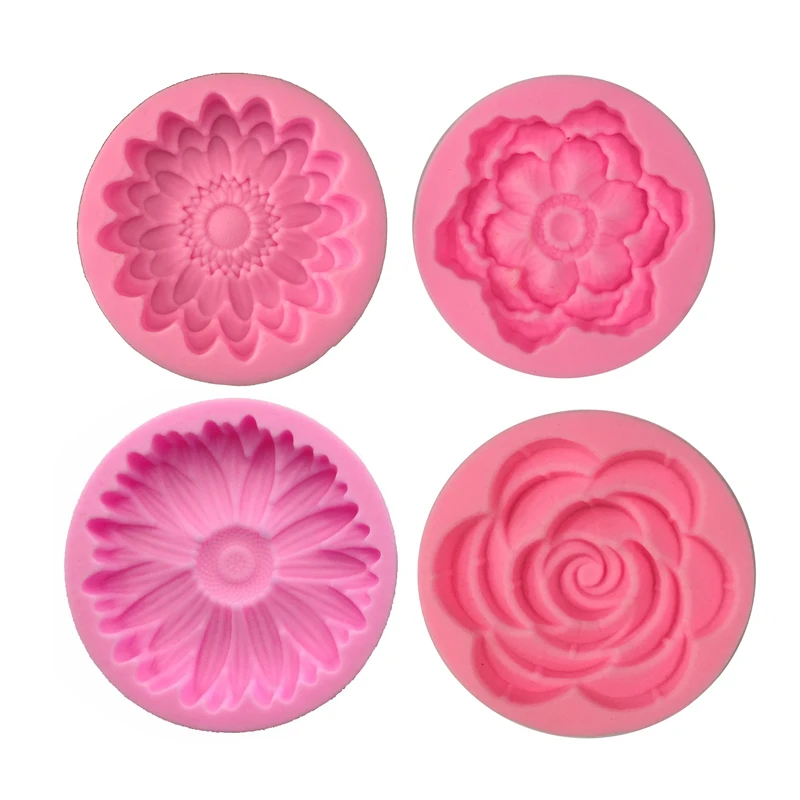 

Free Shipping Chrysanthemum Silicone Fondant baking Paste Mold DIY Cake Decorating Polymer Clay Resin Candy Fimo Super Sculpey