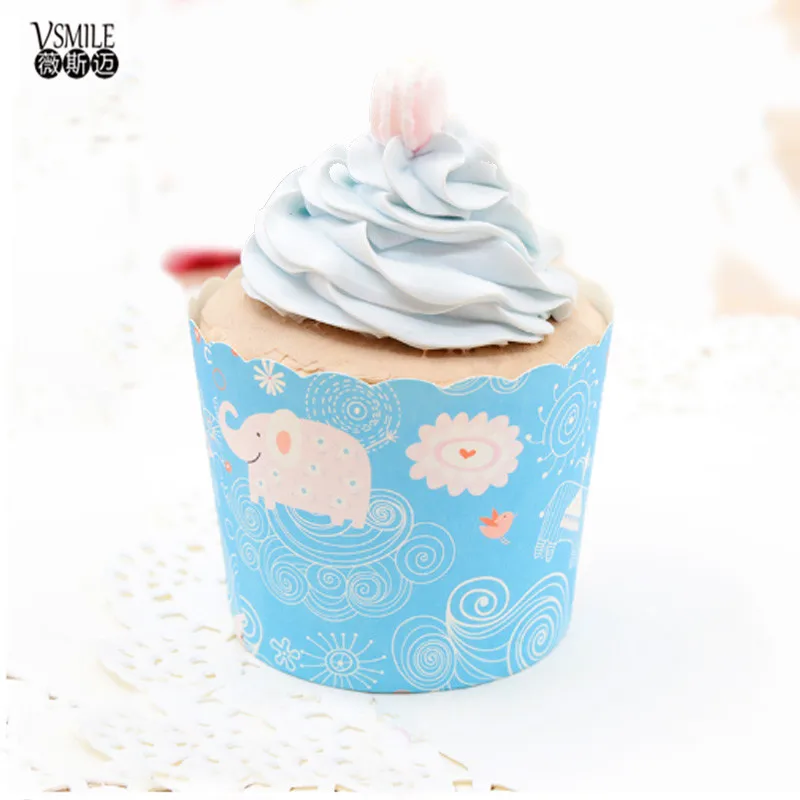 

100pcs Cute Dumbo Elephants Flowers Peter Rabbits Duck cupcake liners paper baking cup decorative wedding birthday party favors