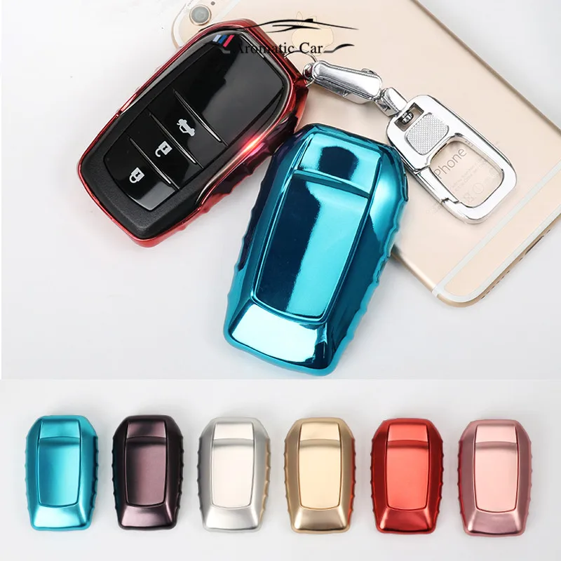 

Car key chain Bag Remote Control Car Keychain Key Cover Case For Toyota Highlander Land Cruiser Riez RAV4 Camry Prado Crown