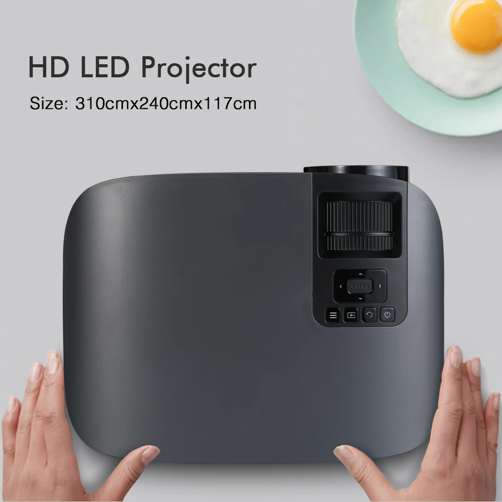  BYINTEK Brand MOON M7 200inch Home Theater HD Video LED Projector for Iphone SmartPhone Full HD 108