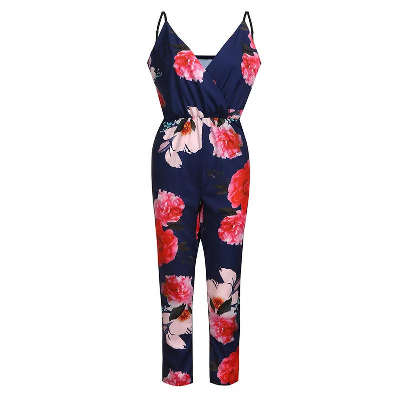 Fashion Women Strappy Off The Shoulder Printed Playsuit Party Clubwear Jumpsuit macacao feminino combinaison R04 (8)