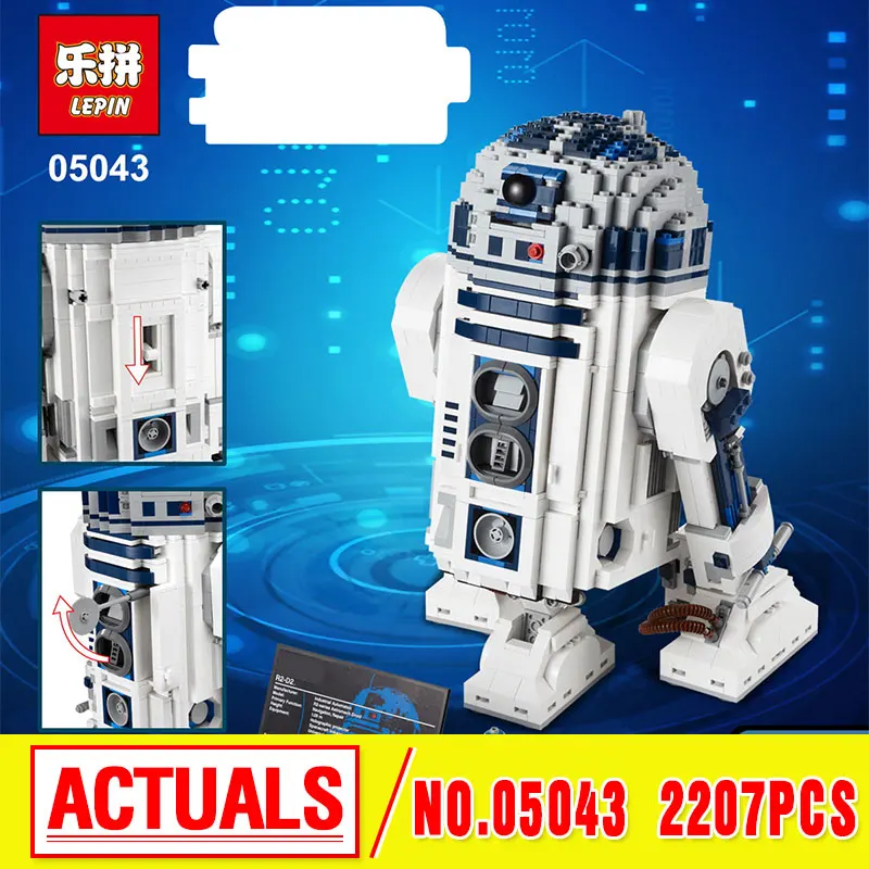 

In stock Lepin 05043 Star Series The 10225 R2D2 Robot Set Building Blocks Bricks Toys wars birthday christmas gifts