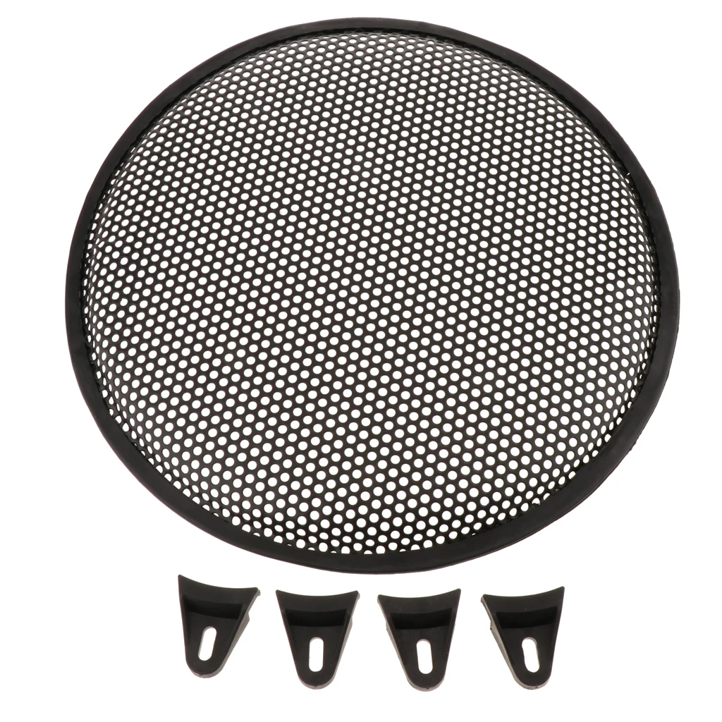 1 Pcs Speaker Grills Cover Case With 4Pcs Screws & 4Pcs Fix Bracket For 12 Inches Speaker Mounting Home Audio DIY Directly Fixed