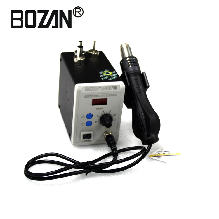 

EU Plug 220V 750W Rework Soldering Station Thermoregulator Soldering Iron Hot Air Desoldering Gun Welding Tool Kit BOZAN 858D+