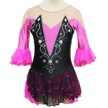 Соревнования фигурного катания платья для женщин с спандексом изящные бренд соревнования в фигурном катании платье DR2580