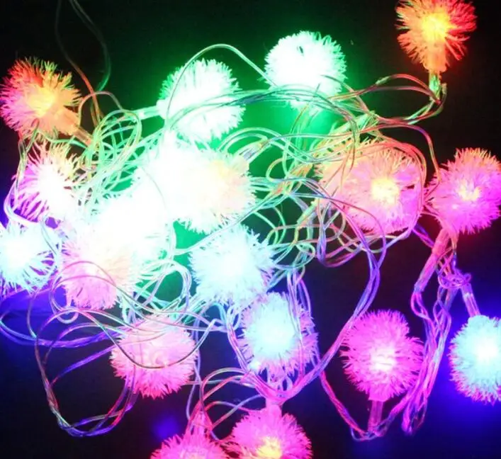 Рождественские светодиодные декоративные фонари серии праздлик на улице лампы со звездами 4,5 метров Рождественская елка Orament огни - Цвет: Maomao ball
