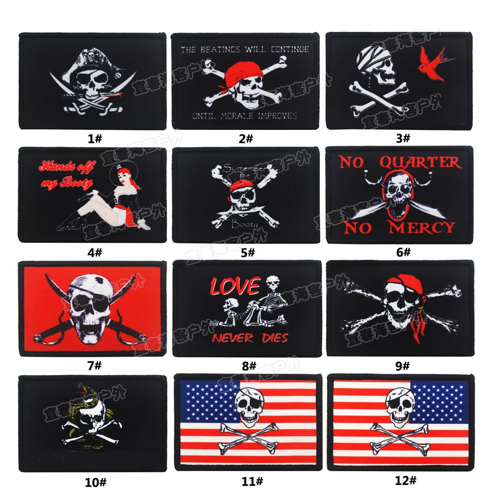Нашивки с изображением пиратского черепа, флага США, вышивка, слова не рисуются на мне, значки, эмблема армии 9*6 см, аксессуары «сделай сам», обруч и петля