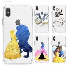 

BINYEAE Beauty and the beast TPU Case Cover for iphone XR XS Max 5 5SE 5C 6 6S 7 7S 8 Plus X 10 Silicone Transparent