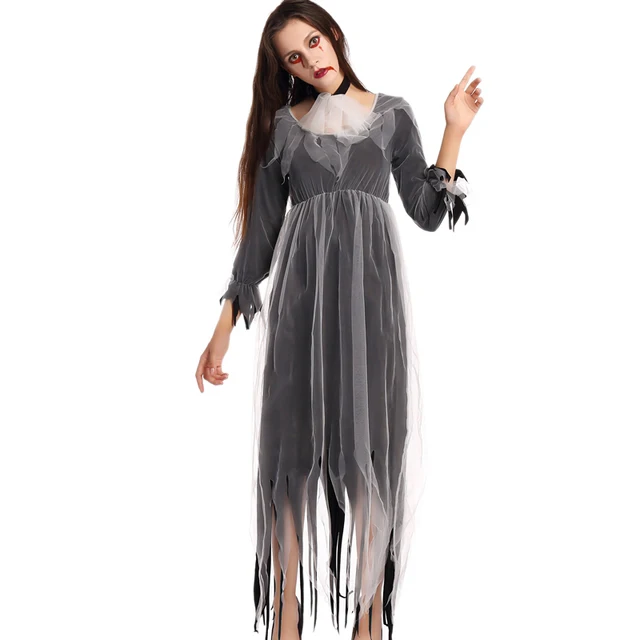 2017 New Adult Halloween Costume Sexy Ghost bride Costume For Women ...