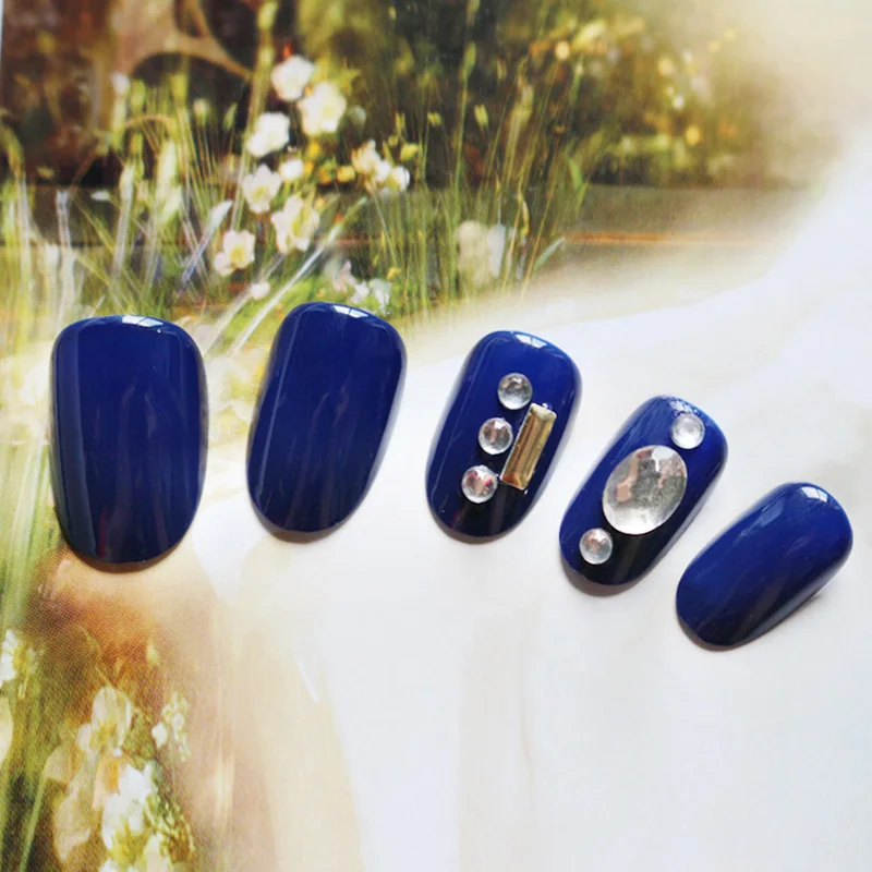 4 комплекта, смешанный дизайн, накладные ногти, 3D металлические кристаллы, поддельные ногти, УФ гель-пресс на ногтях, блестящие искусственные ногти, инструменты для красоты