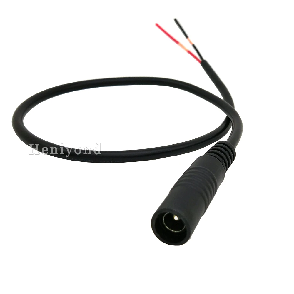 

Heniyond Free shipping 10Pcs 12V DC Power Plug Female Jack Plug Connector Cable 5.5X2.5mm With Cord Cable 50CM