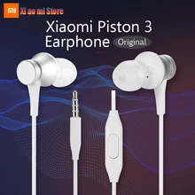 100% Original Brand Xiaomi Earphone Mi Piston 3 Fresh Version In-Ear With Mic Wire Control Headset Xiaomi Earphones original xiaomi piston colorful version in ear earphone headset microphone headphone for iphone xiaomi