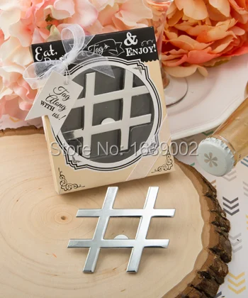 

Just Arrival Silver Hashtag Bottle Opener Wedding Birthday Party Gift for Guest 20pcs/lot Free Shipping
