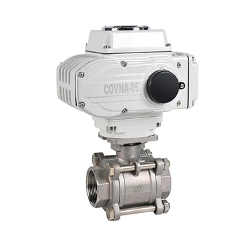 

1 inch NPT Thread 3 Ways Motorized Ball Valve DN25 ANSI Electric Ball Valve On Off Type Stainless Steel 1000WOG