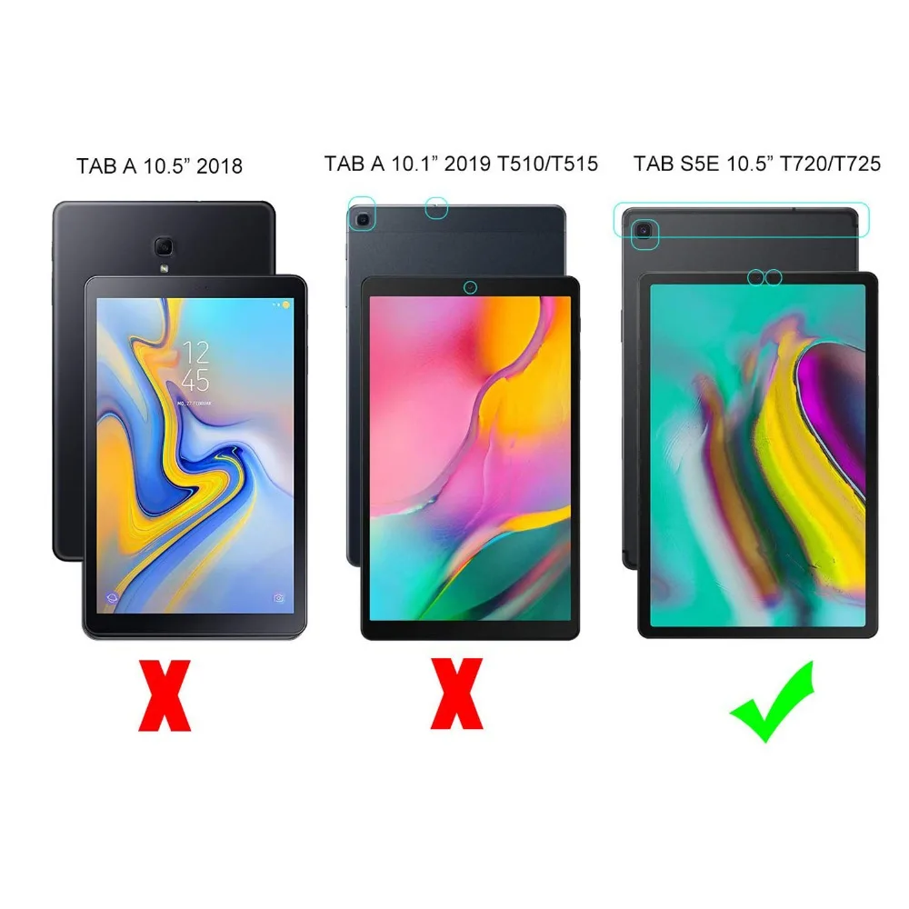 Чехол книжка для планшета Samsung Galaxy Tab S5E 10 5 T720 T725 2019|Чехлы планшетов и электронных