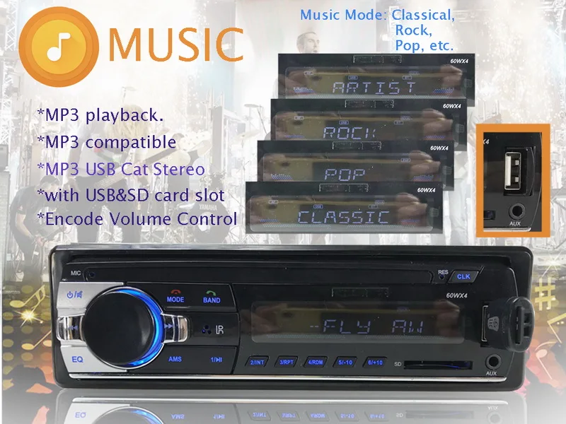 Магнитола player1 DIN DAB+ автомобильное радио аудио MP3 плеер ЖК-дисплей экрана данные беспроводного обмена Авторадио слот FM AM AUX Стерео