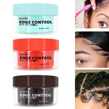 

Men Women Hair Oil Wax Cream Edge Control Hair Styling Cream Broken Female Hair Finishing Anti-frizz Hair Fixative Gel 80ml