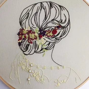 

Embroidery diy handmade material package 3d European embroidery novice primary ribbon embroidery simple stereo embroidery