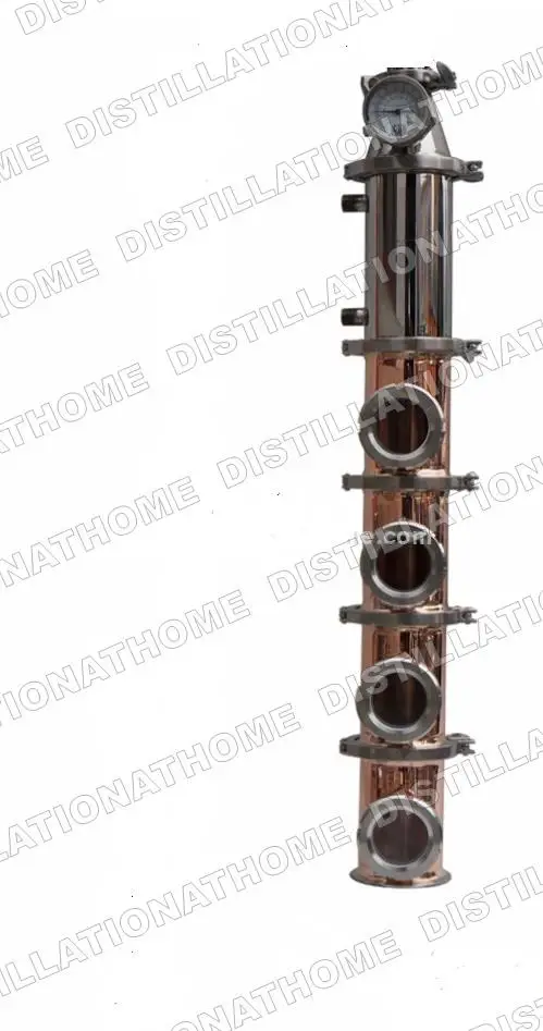 

Home Distiller parts. 4 " copper column with 4pcs copper bubble plates