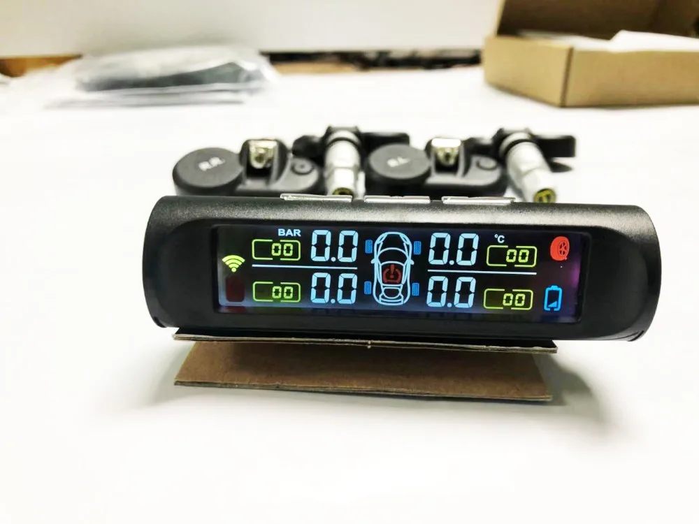 TPMS солнечные Wilreless зарядка через usb шин давление мониторинга системы 4