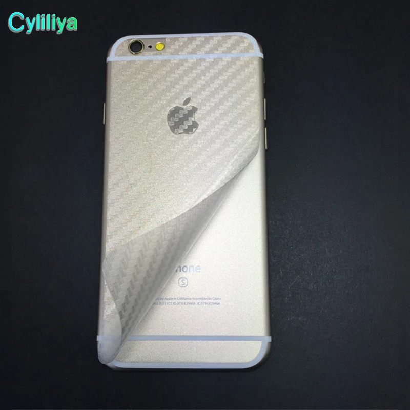 Для iphone X 8 Plus 3D чехол против отпечатков пальцев черный углерод волокно задняя защитная пленка наклейка наклейки для iphone 7 6s
