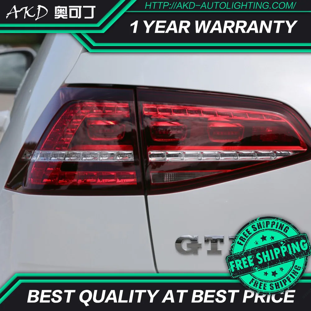 

AKD tuning cars Tail lights For VW Golf 7 Golf7 R20 Taillights LED DRL Running lights Fog lights angel eyes Rear parking lights