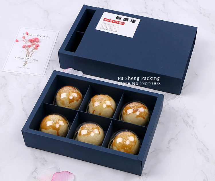 Buy 22x15x5cm Blue cake Box dessert macarons boxes