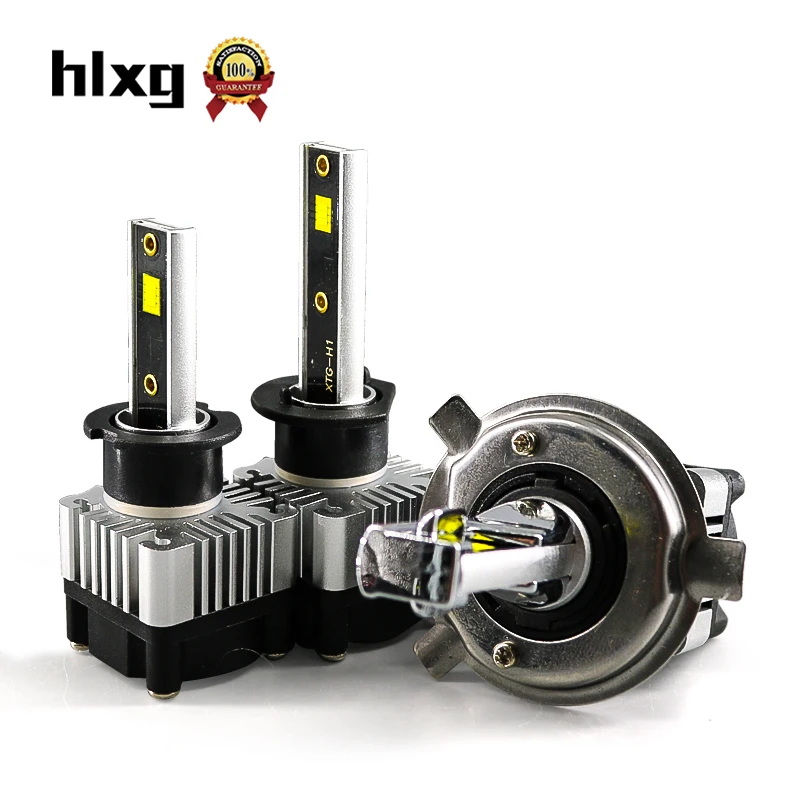 HLXG 2 шт. H4 светодиодный H11 идеально подходит для резки линии 72W фары 8000LM H1 H3 12V