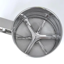 Полезная из нержавеющей стали сито для муки механические глазурь для выпечки шейкер для сахара просеиватель Форма формы для выпечки Инструменты