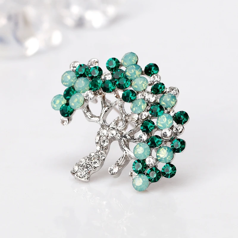 

Tree Plant Brooch Pins Jewelry Women Luxury Shiny eye-catching Fashion Decoration Corsage