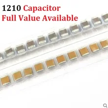 50PC 1210 SMD Capacitor 100NF 470NF 680NF 1UF 50V 2.2UF 4.7UF 10UF 22UF 47UF 100UF 104 474 684 105 225 475 106 226 476 107 0.1uf