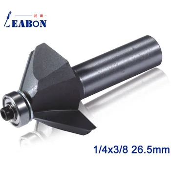 

LEABON 1/4x3/8 26.5mm high quality 45degree chamfer bit flute countersink drill for wood countersink drill bit