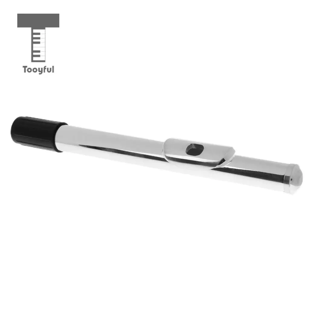 Tooyful Exquisite Brass Flute Head Joint Crown Woodwind Flutes Replacement Parts Silver