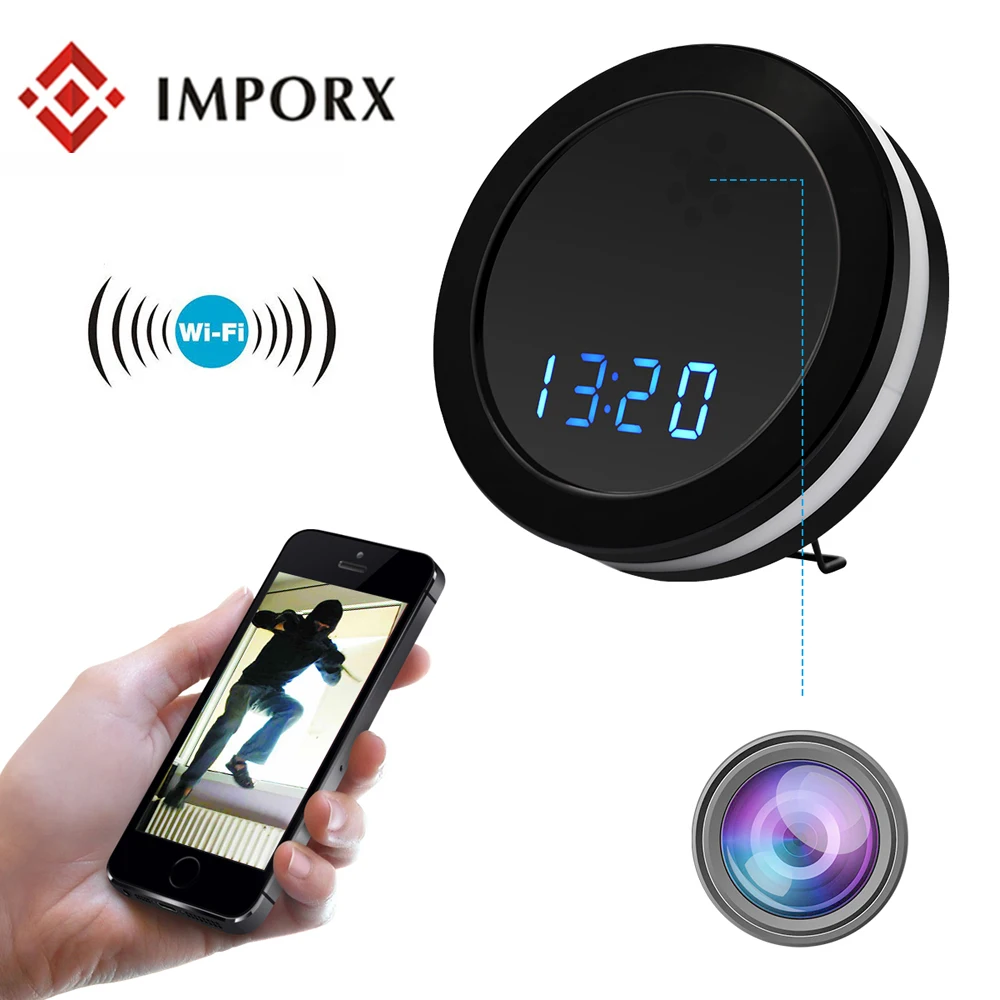 

Table Clock Mini Camera Night Vision Electronic Clock Wireless WIFI Camera IP P2P Home Security Monitoring CCTV TV Baby Monitor