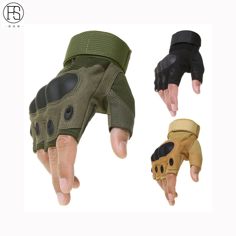 Fingerless Gloves Men Outdoor Sports durable mittens Half Finger Army