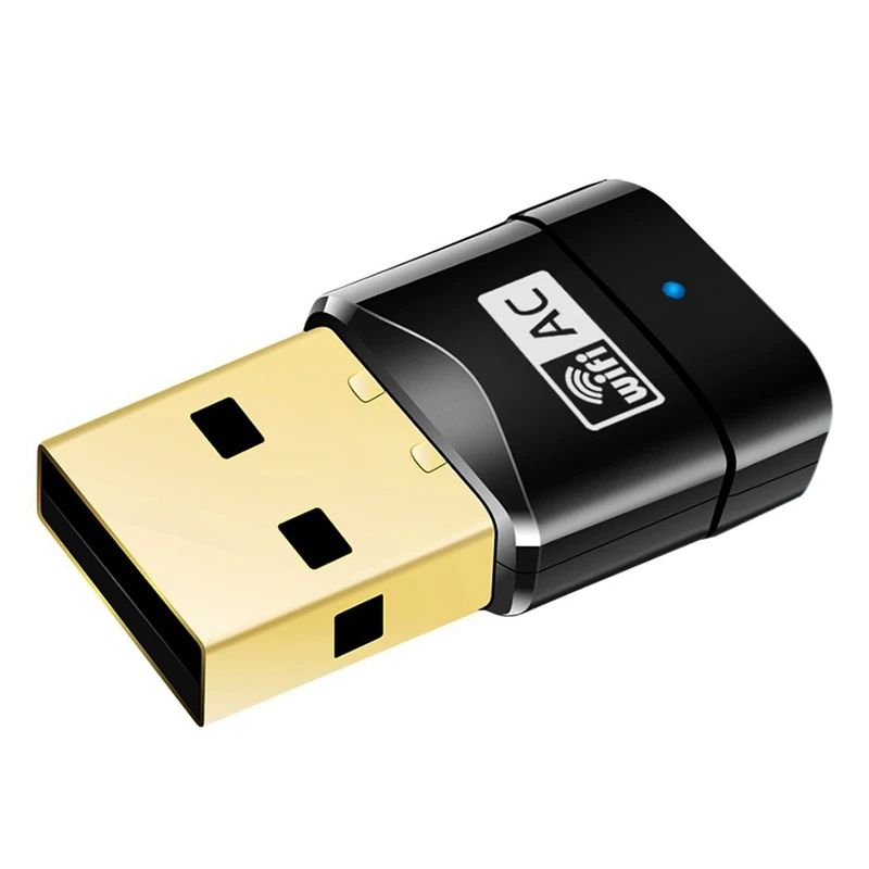 

AC600Mbps Wireless Adapter Mini USB Wifi Adapter Wireless Network Adapter, 802.11ac Dual Band 2.4G/5G USB Wifi Dongle for Desk