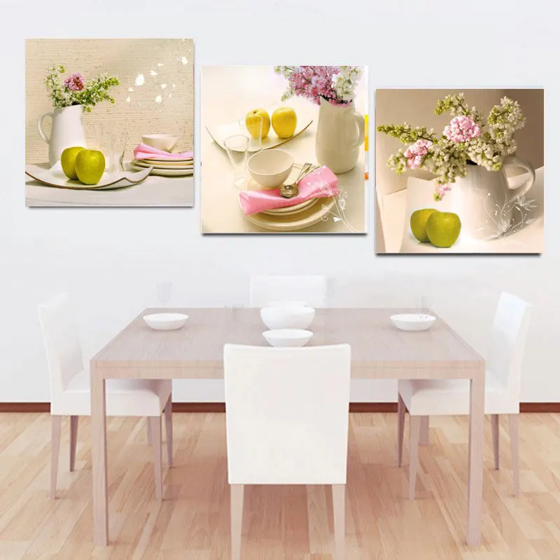 Modern Home Decor 3 Panel Wall Art Canvas Print Paintings for Kitchen