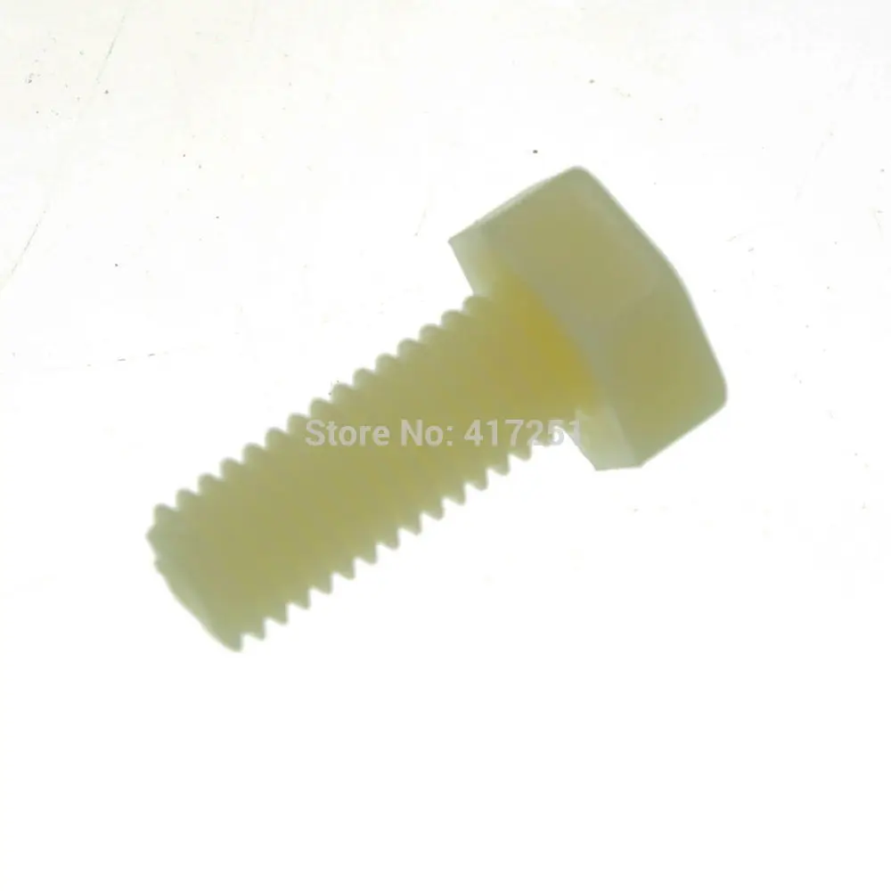 1 штука Метрическая резьба M5x15mm Полный нейлон наружный шестигранный винт