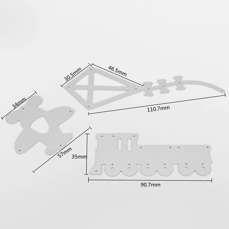 Металлические трафареты для пресс-формы поезд самолет кайт форма DIY Скрапбукинг тиснильный альбом бумажная карта ремесленный шаблон украшения