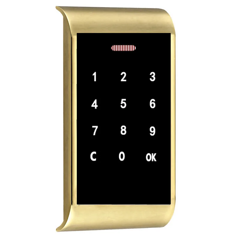 Keyless металлический корпус кодовый замок шкафа цифровой электрический шкаф замок для ящика замок для дома контроль доступа - Цвет: Золотой