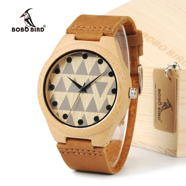 BOBO BIRD New Desiger Men's Top Brand Luxulry Wooden Wristwatches Round Leather BOBO BIRD New Desiger Men's Top Brand Luxulry Wooden Wristwatches Round Leather
