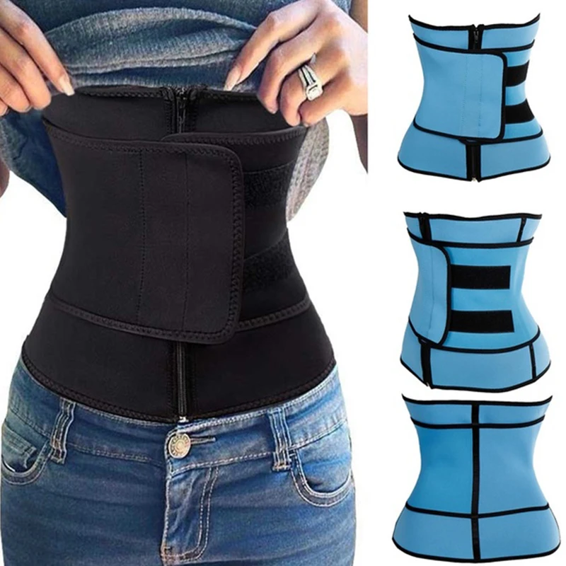 

Waist Trainer Corset for Weight Loss Sport Workout Body Shaper Zipper Tummy Fat Burner Belly Contronl Slimming Shapewear Belt