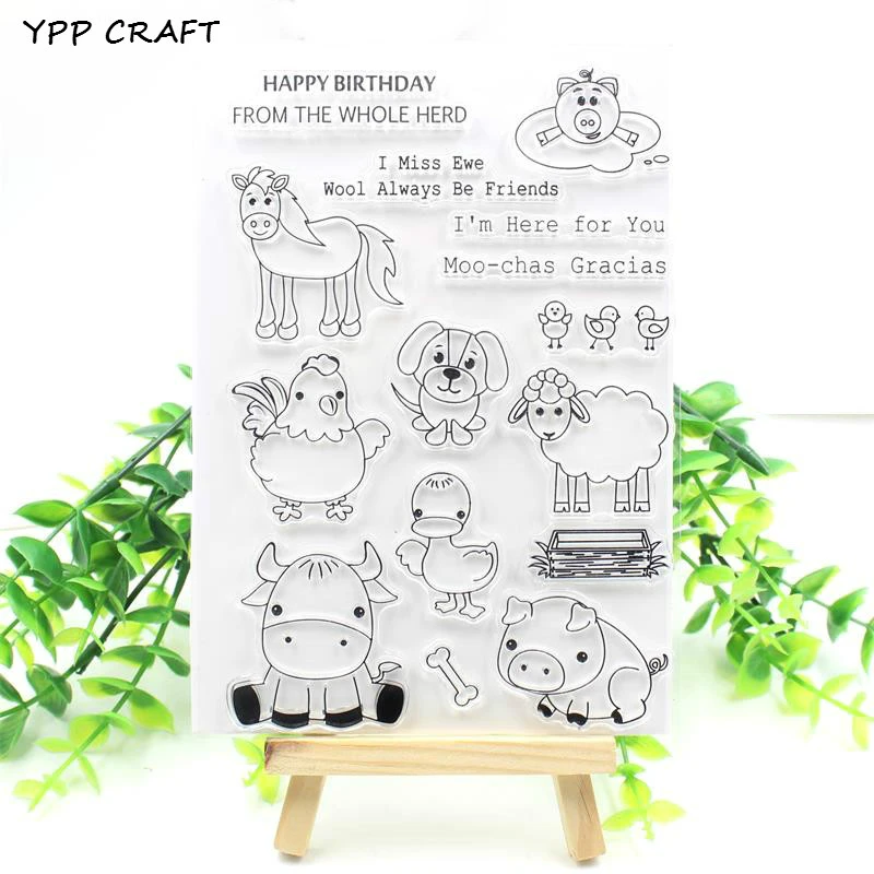 Animal Silicone Clear Stamps for DIY Scrapbooking Photo Album Cards Craft NIGH Animal Silicone Clear Stamps for DIY Scrapbooking Photo Album Cards Craft NIGH