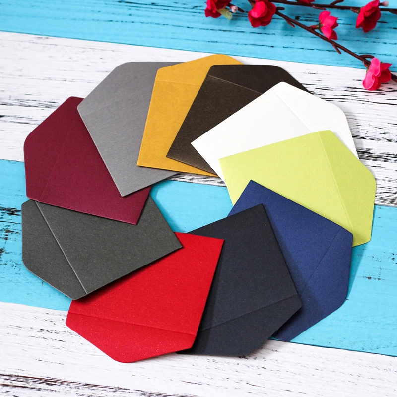

30pcs/lot Vintage Mini Envelopes European Style Thicken Pearl Paper Envelope For Student Cute ID Card Holder Scrapbooking Gift