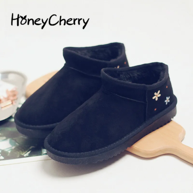 

Winter New Snow Boots Women Low To Help Thick Bottom Plus Velvet Short Boots Trend Women's Shoes