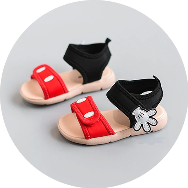 2017 Прекрасный палм детские девушки туфли летние случайных спортивные сандалии для девочек пляжная обувь детские впервые ходунки микки обувь размер 15-25