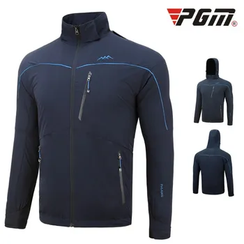 

Pgm Men Golf Jackets Windproof Sport Outwear Male Hooded Outdoor Golf Clothing Men'S Breathable Waterproof Training Coat D0509