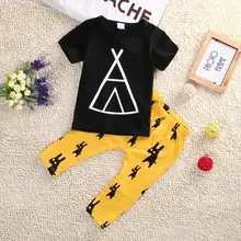 ummer boys cloth sets baby boy t-shirt+pants suit fashion clothing set newborn sport suits baby boy clothes