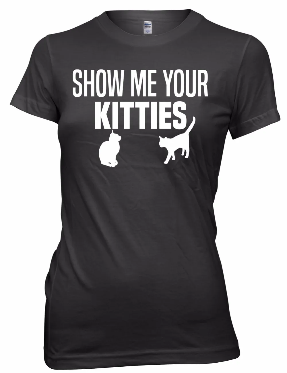 Женская футболка с надписью Show Me Your Kitties | одежда