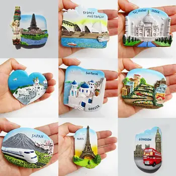 

Resin 3D Fridge Magnet San Francisco London Paris Japan Greece Sydney Bali Souvenir